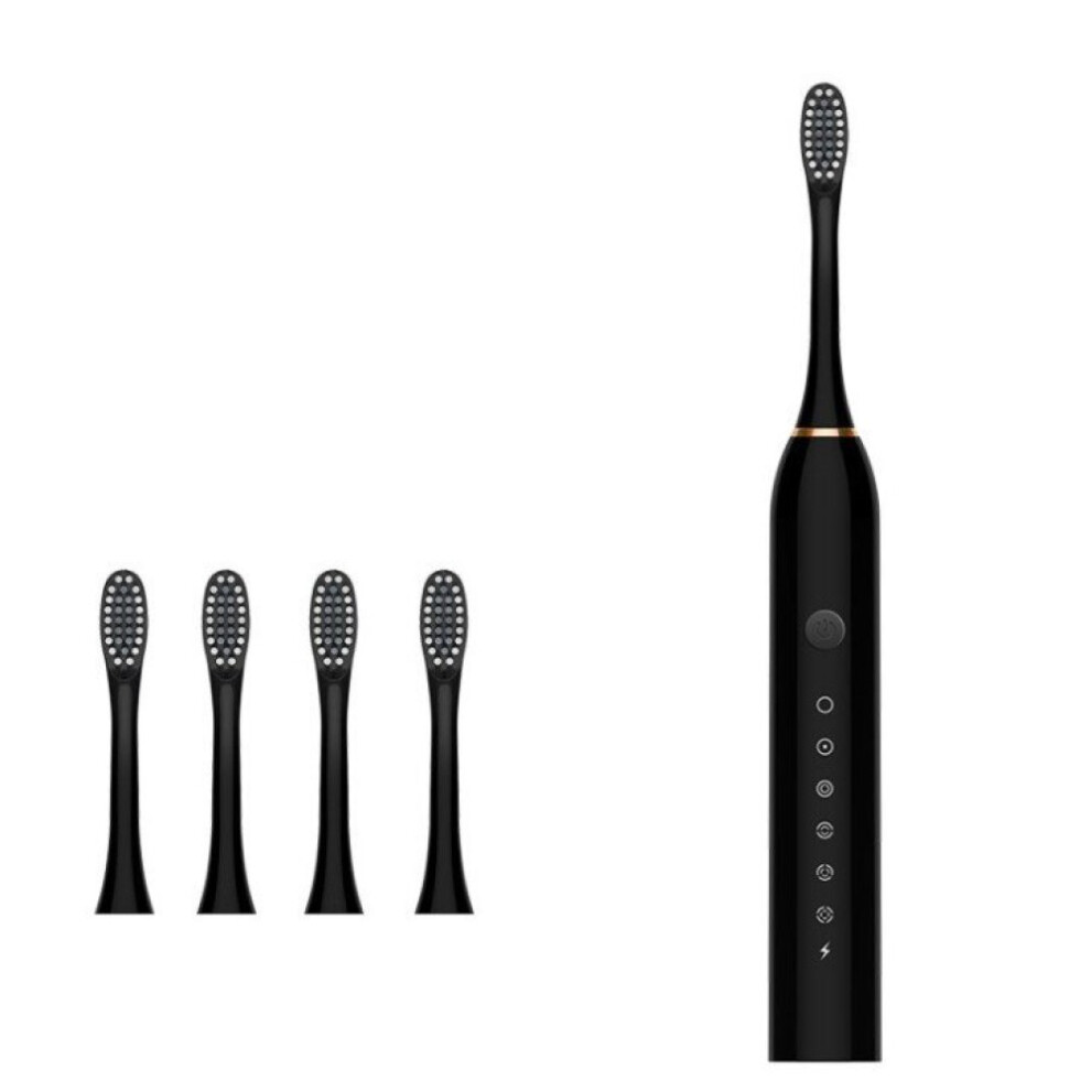 Sonic Electric Toothbrush Rechargeable for Adults, Advanced Sonic Technology USB Rechargeable Electric Toothbrush with 6 Modes Smart Timers and 4 Repl
