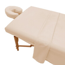 Beauty Day Blanket Set for Spa Massage Table Cover, Champagne, 185x80 cm
