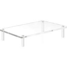 Gjennomsiktig datastativ4Ergonomisk fortreffelighet, skrivebordsorganisator Akryl skjermstativ med gjennomsiktig visuell effekt,