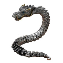 (23cm) Elegant Dragon Themed Copper Bracelet Chic Unisex Dragon Copper Bangle Attractive Wristband for Birthday Celebration