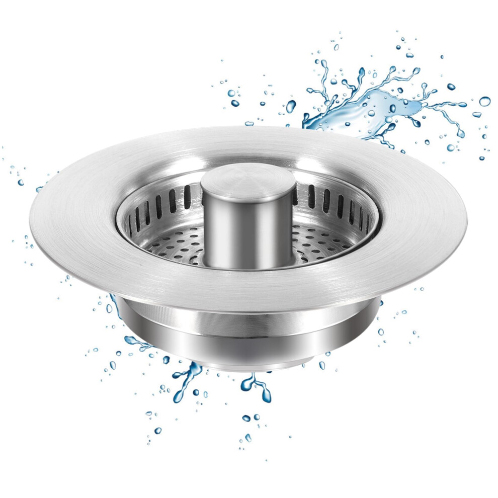 Sink Strainer Basket Kitchen Sink Drain Plug Stainless Steel Stopper Drain Filter Efficient Filtration Easy Installation 9365049634748