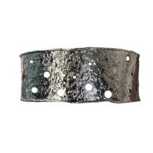 (Texture) Stylish Silver Tone Open Cuff Bracelets Innovative Wide Line Wrist Cuff for Women Perfect for Stacking and Everyday Wear
