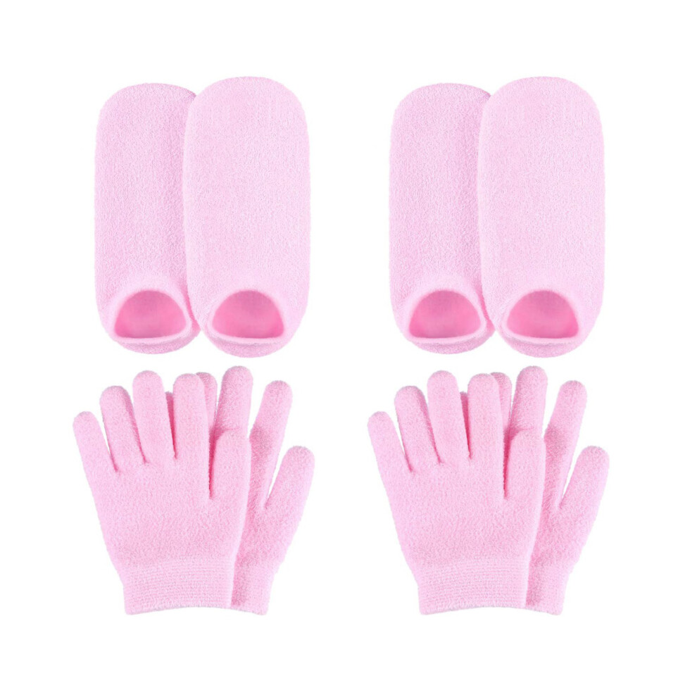 2X Moisturizing Gel Socks Gloves Set Hands Feet Skin Whitening Care Beauty Spa Treatment Hydrating Cool Booties Socks