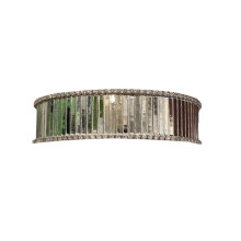 (Vertical lines) Stylish Silver Tone Open Cuff Bracelets Innovative Wide Line Wrist Cuff for Women Perfect for Stacking and Everyday Wear