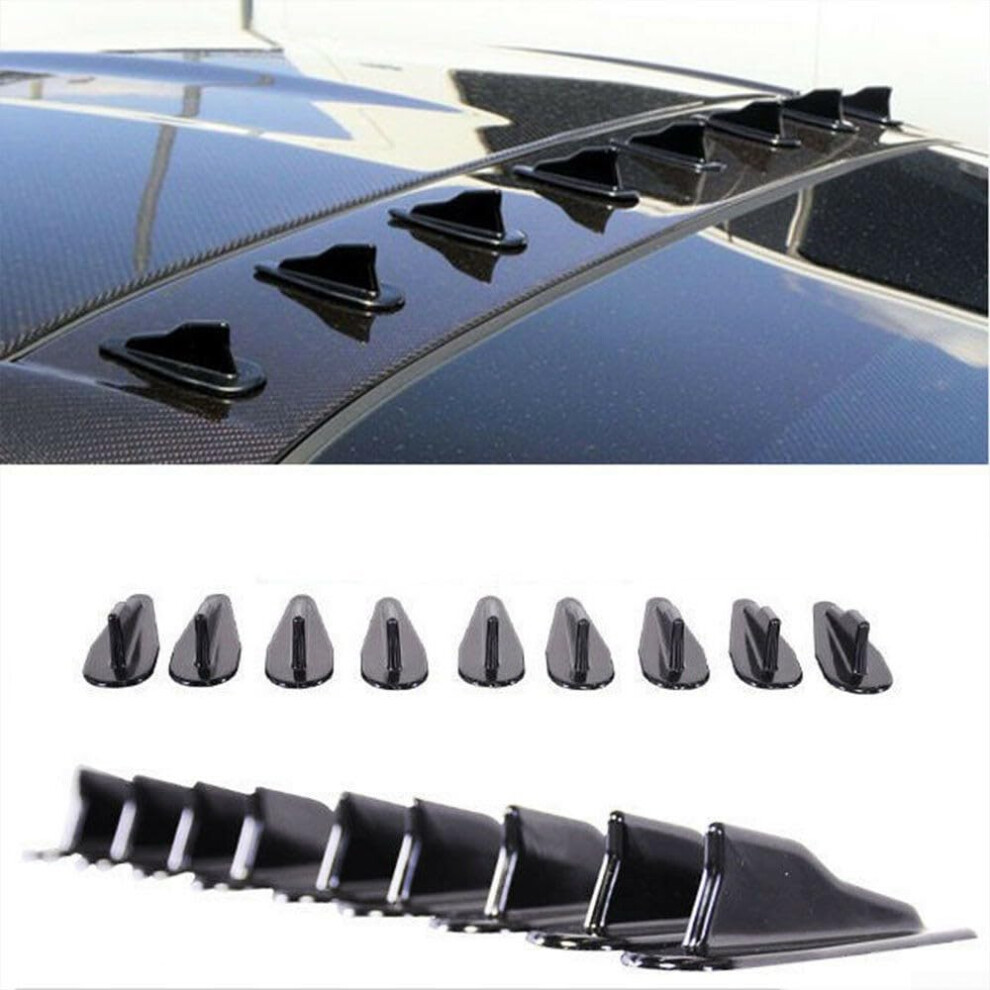 Roof Mounted For Vortex Generator With 10 Pcs Fin Spoilers, Increases Speed 9412369682154