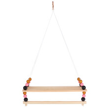 Houten zwevende planken met kwastjes en touwophanging voor slaapkamer en woonkamer, wandplanken in Scandinavische stijl, draaibare opbergplank,