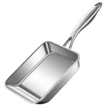 Stainless Steel Egg Pan 7.5x6.3 Inch Tamagoyaki Japanese NonStick Omelette for Egg Roll Steaks Bacon