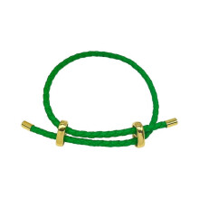 (Grass green) Couple Steel Rope Bracelet with Adjustable Titaniums Clasp Stylish Wristband Unisex Wrist Jewelry for Men Women  Sky Blue