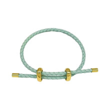 (Light green) Couple Steel Rope Bracelet with Adjustable Titaniums Clasp Stylish Wristband Unisex Wrist Jewelry for Men Women Sky Blue