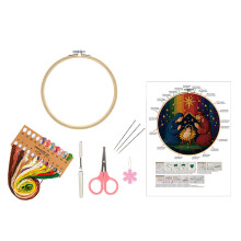 Ensemble de broderie artisanale, avec fils assortis,-DZ0407