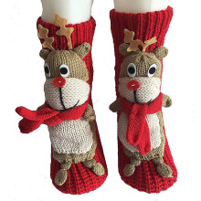 Chaussettes de vacances en coton antidérapantes, bas de noël,-1
