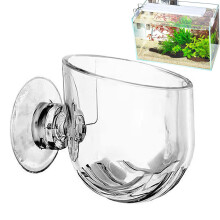 Aquarium Plant Cup Acrylic Water Plant Holder With Suction Cup Fish Tank Stand