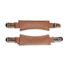 Clips de chaussures en cuir antidérapants universels, pour-brun