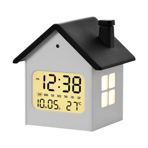 Quiet Analogs Alarm Clock For Light Sleepers Plastic-Black