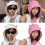 (Black) Light weight Breathable Sun Hat New Polyester Strap Pullover Hat Sunscreen Hat for Various Head Circumferences  White 2