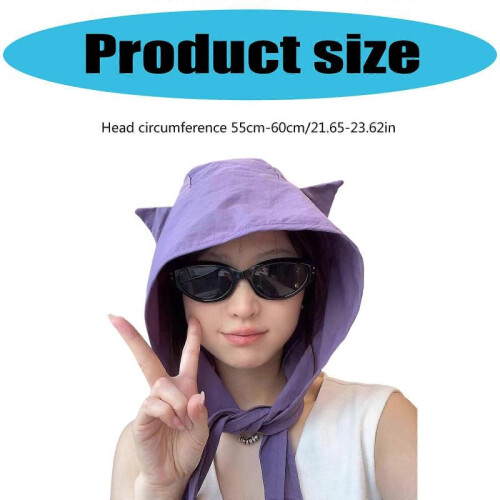 (Black) Light weight Breathable Sun Hat New Polyester Strap Pullover Hat Sunscreen Hat for Various Head Circumferences  White 2