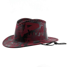 (Claret) Breathable Cowboy Hats Ethnic Style Women Traveling Cowboy Hats with Adjustable Chin Rope Adult Outdoor Sunproof Hat Yellow