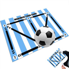 Football Footstep Training Mat Enhance Ball Control with AntiSkid Soccer Pads