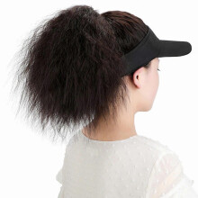 (Blackbrown) Girls Baseball Hat with Hair Extensions Headwear Baseball Hat Show Small Face Versatile Baseball Hat Daily Wear Light Brown