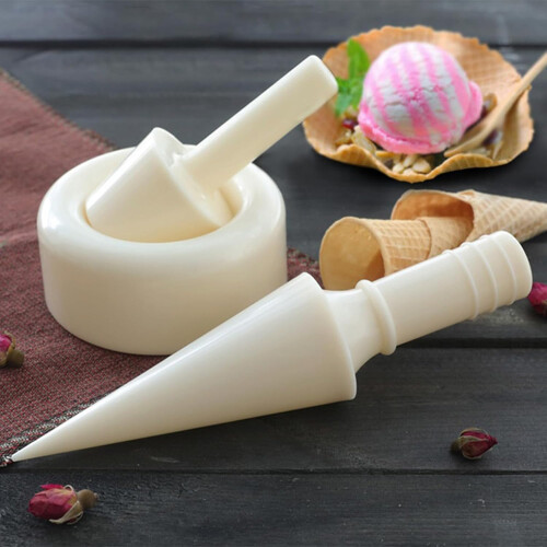 Waffle Cone Mold Ice Cream Machine Cone Mold Set for Kitchen Baking 2