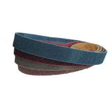 4 pieces of 40 x 740 mm nylon sanding belt, coarse to, mixed pack, grit 150, 240, 400, 600, nonwoven nylon sanding belt