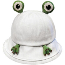 (White) Packable for Frog Bucket Hat Beach for Sun Hat Adults Cotton Bucket for Sun Hat Fisherman Cap for Girl Boy Teen Kid Summ White