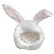 (White) Women Lovely RabbitsEars Hats Girls Party Cosplay Hats Winter Autumn Warm Hats Bunnies Ears Photo Props White
