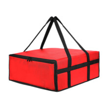 Insulated pizza delivery bag with zipper, 50cm x 50cm x 15cm