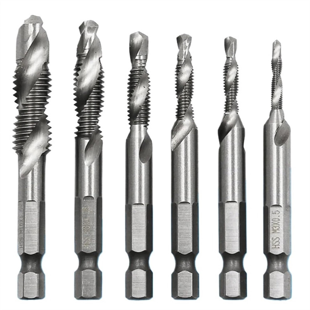Tap Wrench Hss Drill Bit Titanium Coated M3 M4 M5 M6 M8 M10 1/4 Hex Shank 9412369683021
