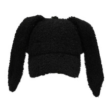 (Black) Fashion Embroidery Baseball Hat for Women 2000s Rabbit Ears Hat Winter Warm Hat Outdoor Windproof Hat Lovely Sport Headwear leather pink