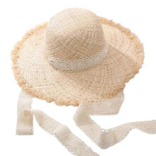 (Lafite lace lace) Unisex Western Styles Sun Hat Breathable and Light weight Straw Beach Hat for Beach Vacations Lafite lace