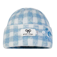 (Blue) Bowknot Pattern Hat Shopping Accessory Hat Eye Catching Fashion Knitted Hat Suitable for Everyday Wear Pink