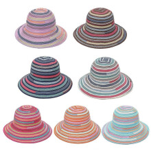 (light green) Rainbow Color Bucket Hat for Women Teenagers Wide Brim Foldable Soft Fisherman Hat Wide Brim Spring Summer Anti-UV Hat Purple