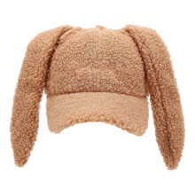 (Khaki) Fashion Embroidery Baseball Hat for Women 2000s Rabbit Ears Hat Winter Warm Hat Outdoor Windproof Hat Lovely Sport Headwear leather pink