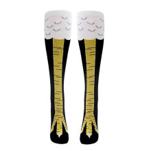 (black) Funny Cartoon Creative Chicken Leg Socks Chicken Leg Pattern Socks Fashion Socks Girls Socks Chicken Leg Socks