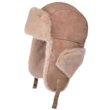 (Khaki) Women's Trapper Hat with Ear Flaps Head Warmer Winter Warm Thicken Windproof Fleece Lining Winter Hunting Skiing Hat Pink