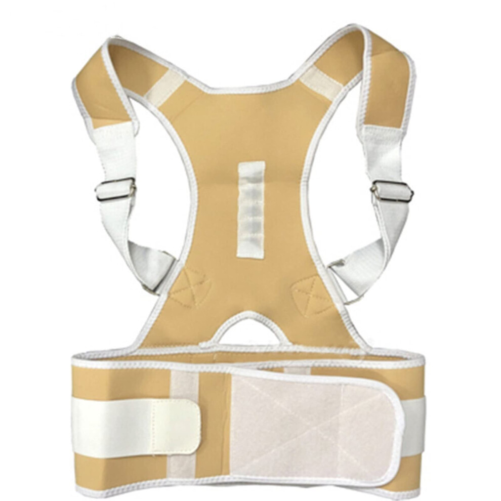 Posture Corrector Back Support Stop Slouching Adjustable Back Trainer Flesh XXXL