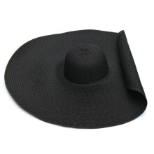 (Black scroll) Holiday Summer Sunshade for Sun Hat Outdoor Beach Oversized Straw Hat Sunscreen Visor Hat Must Have Item for Women Girl Yellow roll