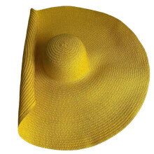 (Yellow roll) Holiday Summer Sunshade for Sun Hat Outdoor Beach Oversized Straw Hat Sunscreen Visor Hat Must Have Item for Women Girl Yellow roll