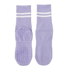 (One Size, Light purple) Non Slip Yoga Sock Grip Sock Pilates Sock Skid Socks With Grips For Women