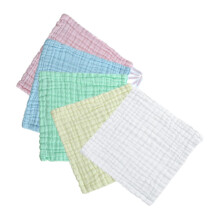 5pcs Boy Girl Boy Girl Washcloth Cotton Absorbent Face Cloths for Newborns and Toddlers Soft Breathable