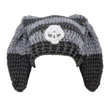 (gray striped bunny e) Knitted Beanie Hat for Women Harajuku Style Cat Ear Hat Handmade Crochet Hat Fashion Y2K Skull Hat Winter Warm Headwear