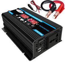 Convertitore di potenza per auto, adattatore per caricabatterie, invertitore, trasformatore USB doppio, 4000 W, 12 V, 220 V/110 V, L