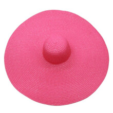 (Rose red) Holiday Summer Sunshade for Sun Hat Outdoor Beach Oversized Straw Hat Sunscreen Visor Hat Must Have Item for Women Girl Yellow roll