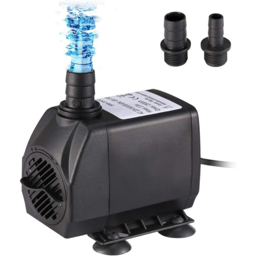 25W 1500L/u dompelpomp met 1,5 m netsnoer en 2 sproeiers