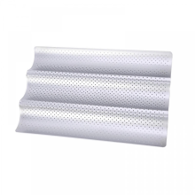 Forma Premium para Baguete, Ideal para Cozinha Doméstica, com 3 Compartimentos