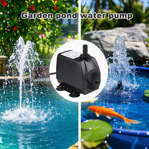25W 1500L/u dompelpomp met 1,5 m netsnoer en 2 sproeiers 1