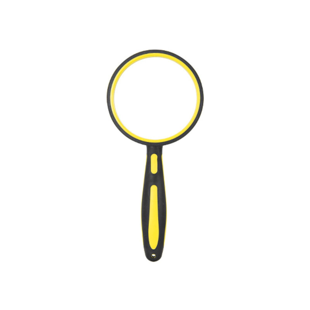 Yellow 510X Magnification Handheld Magnifying Glass With Nonslip Rubber For Kids And Seniors, Daily Use Tool, 60Mm,