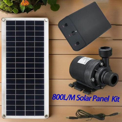 Ηλιακή αντλία νερού 20w 800l/h Dc12v για σιντριβάνι κήπου - Χαμηλού θορύβου 1