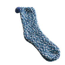 (Dark Blue) Fall / Winter Warm Socks Coral Fleece Sweet Colorful Female Casual Socks Home Socks Cake Sleep Socks